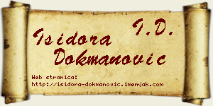 Isidora Dokmanović vizit kartica